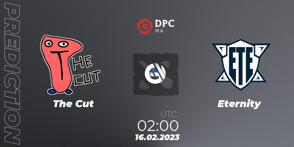 The Cut - Eternity: ennuste. 16.02.2023 at 01:52, Dota 2, DPC 2022/2023 Winter Tour 1: NA Division II (Lower)