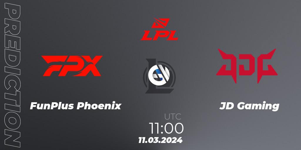 FunPlus Phoenix - JD Gaming: ennuste. 11.03.24, LoL, LPL Spring 2024 - Group Stage