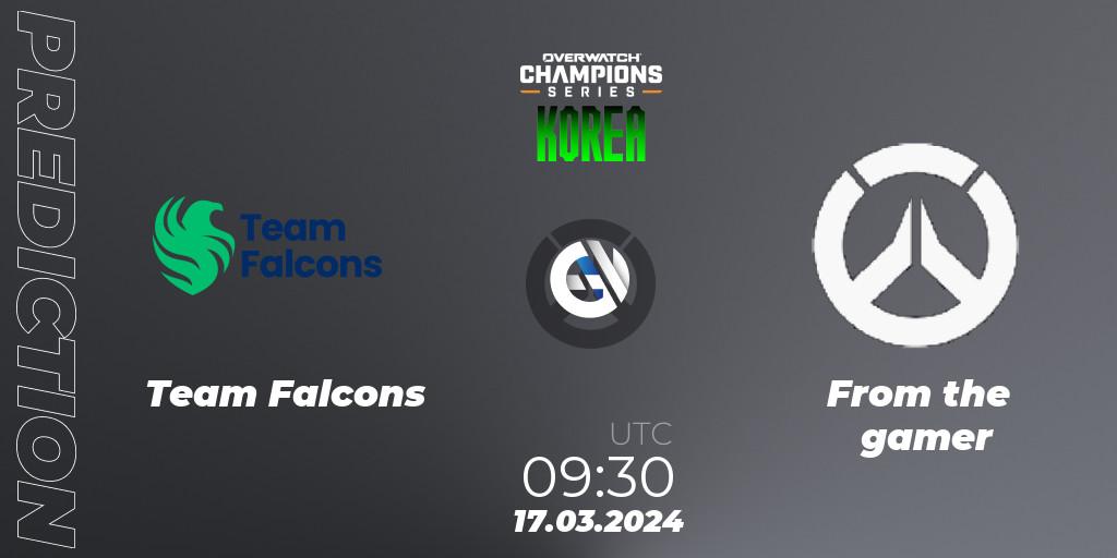 Team Falcons - From The Gamer: ennuste. 29.03.2024 at 11:00, Overwatch, Overwatch Champions Series 2024 - Stage 1 Korea