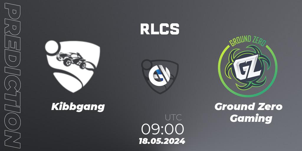 Kibbgang - Ground Zero Gaming: ennuste. 18.05.2024 at 09:20, Rocket League, RLCS 2024 - Major 2: OCE Open Qualifier 5