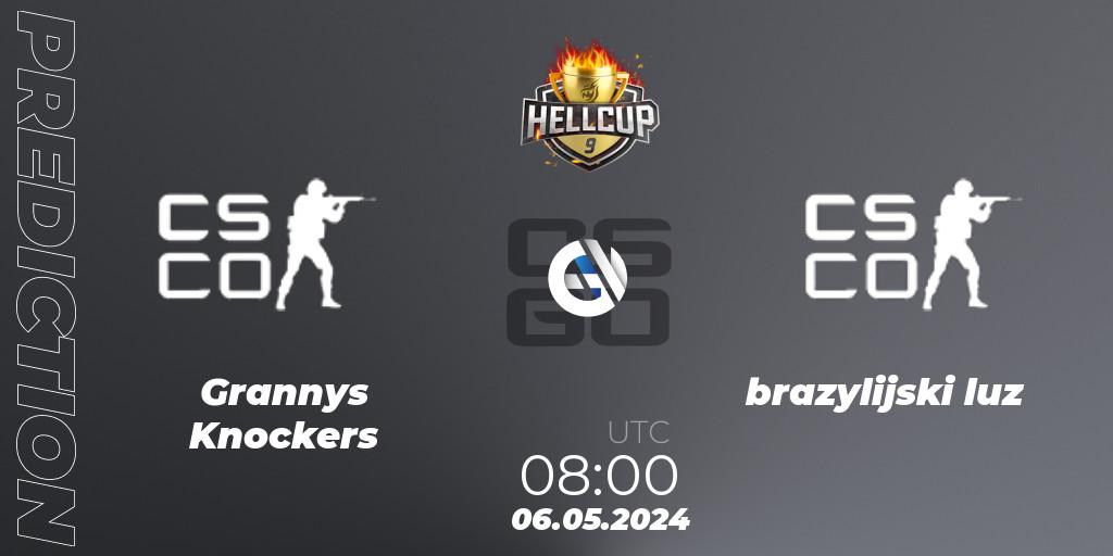 Grannys Knockers - brazylijski luz: ennuste. 06.05.2024 at 08:00, Counter-Strike (CS2), HellCup #9