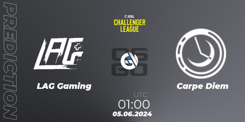 LAG Gaming - Carpe Diem: ennuste. 05.06.2024 at 02:00, Counter-Strike (CS2), ESL Challenger League Season 47: North America