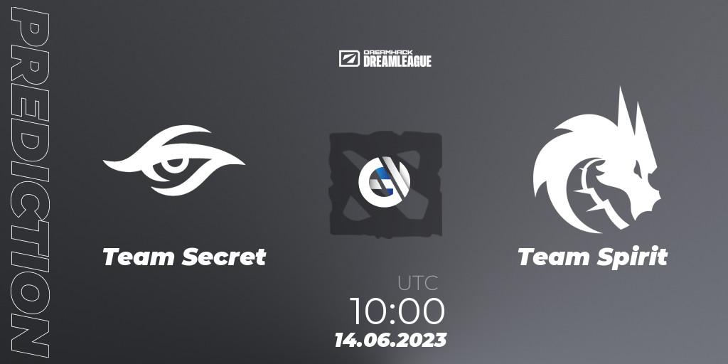 Team Secret - Team Spirit: ennuste. 14.06.2023 at 09:55, Dota 2, DreamLeague Season 20 - Group Stage 1