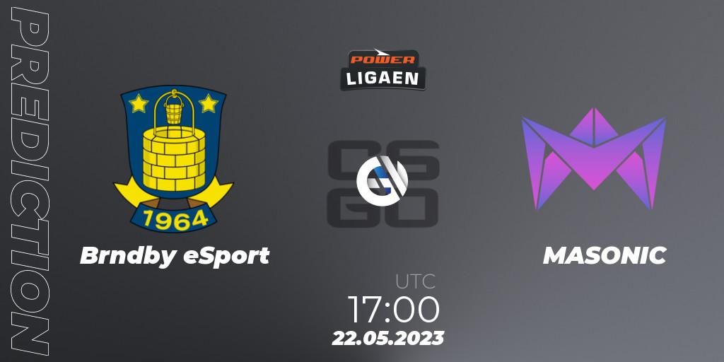 Brøndby eSport - MASONIC: ennuste. 22.05.2023 at 17:00, Counter-Strike (CS2), Dust2.dk Ligaen Season 23