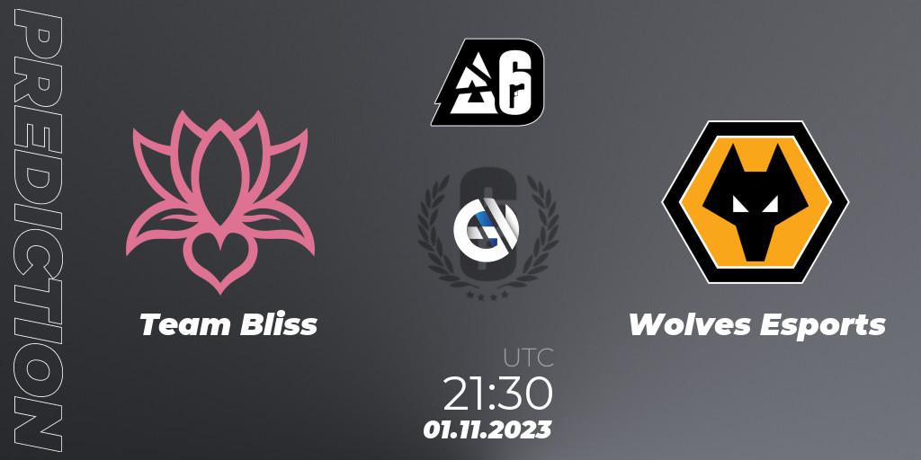 Team Bliss - Wolves Esports: ennuste. 01.11.2023 at 21:40, Rainbow Six, BLAST Major USA 2023