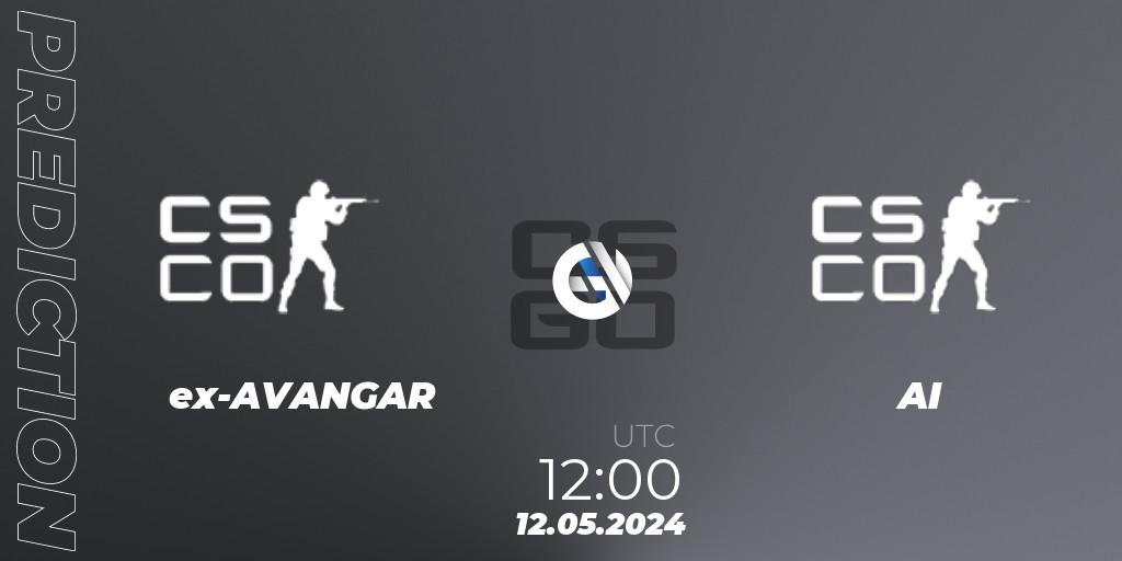ex-AVANGAR - AI: ennuste. 12.05.2024 at 12:50, Counter-Strike (CS2), 1xBet QRK Cup 2024