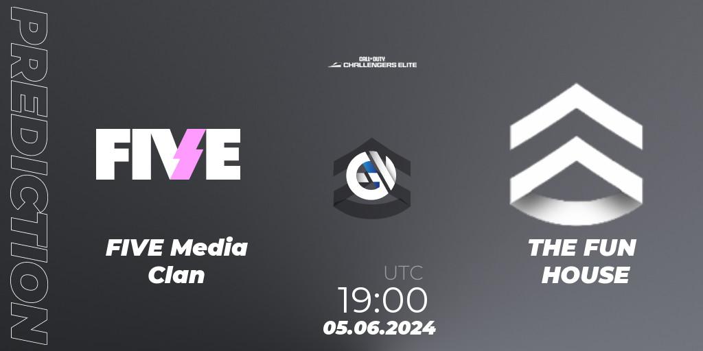 FIVE Media Clan - THE FUN HOUSE: ennuste. 05.06.2024 at 19:00, Call of Duty, Call of Duty Challengers 2024 - Elite 3: EU