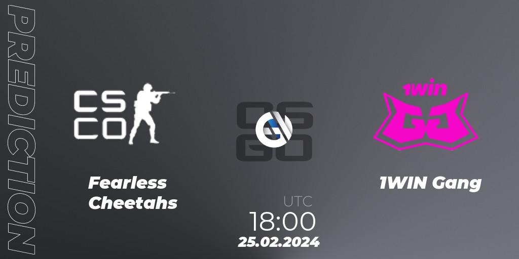 Fearless Cheetahs - 1WIN Gang: ennuste. 25.02.2024 at 18:00, Counter-Strike (CS2), ESL Impact Winter 2024 Cash Cup 4 Europe
