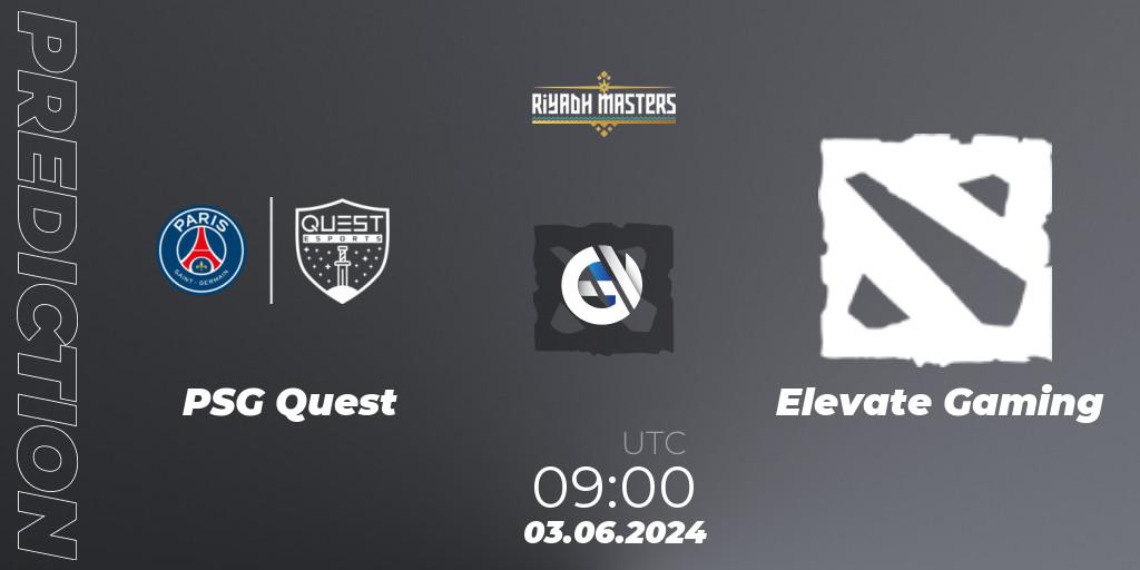 PSG Quest - Elevate Gaming: ennuste. 03.06.2024 at 09:00, Dota 2, Riyadh Masters 2024: MENA Closed Qualifier