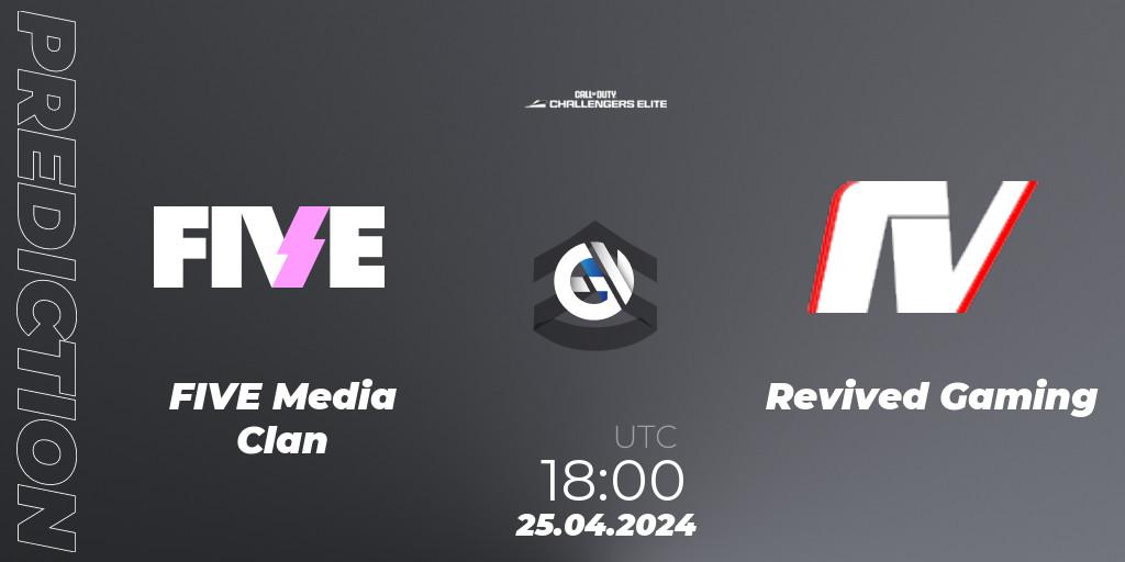 FIVE Media Clan - Revived Gaming: ennuste. 25.04.2024 at 18:00, Call of Duty, Call of Duty Challengers 2024 - Elite 2: EU