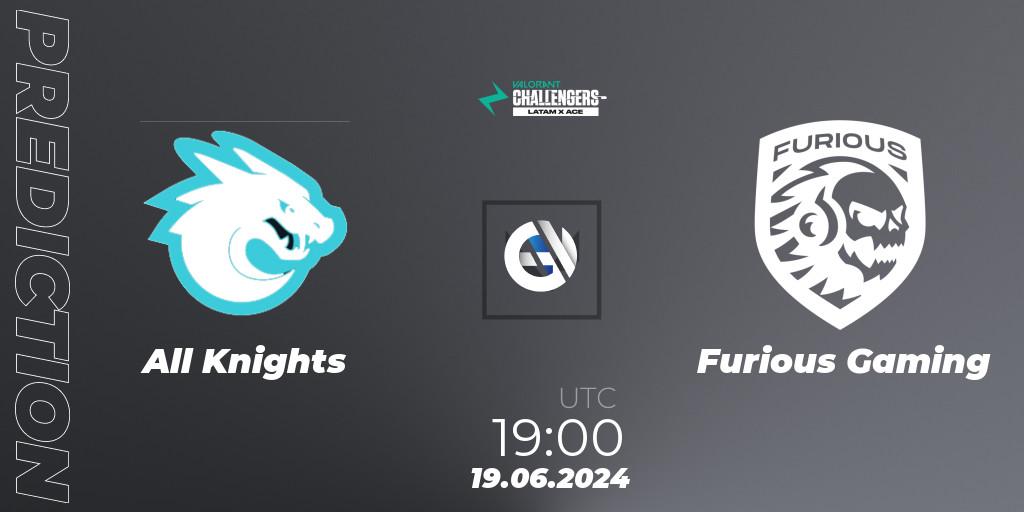 All Knights - Furious Gaming: ennuste. 19.06.2024 at 19:00, VALORANT, VALORANT Challengers 2024 LAS: Split 2