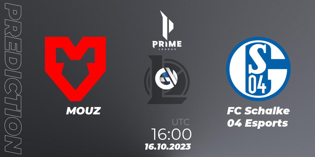 MOUZ - FC Schalke 04 Esports: ennuste. 16.10.23, LoL, Prime League Pokal 2023