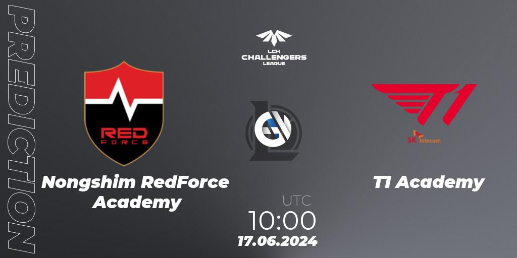 Nongshim RedForce Academy - T1 Academy: ennuste. 17.06.2024 at 10:00, LoL, LCK Challengers League 2024 Summer - Group Stage