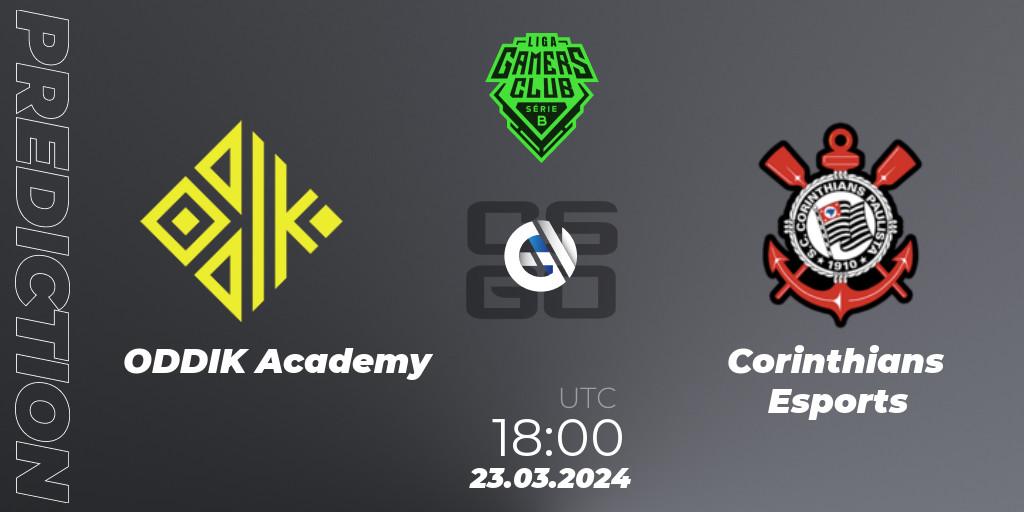 ODDIK Academy - Corinthians Esports: ennuste. 23.03.2024 at 18:00, Counter-Strike (CS2), Gamers Club Liga Série B: March 2024