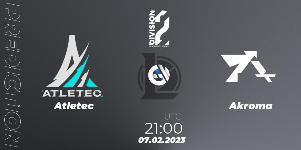 Atletec - Akroma: ennuste. 07.02.2023 at 21:00, LoL, LFL Division 2 Spring 2023 - Group Stage