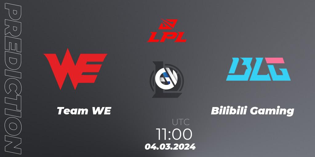 Team WE - Bilibili Gaming: ennuste. 04.03.24, LoL, LPL Spring 2024 - Group Stage