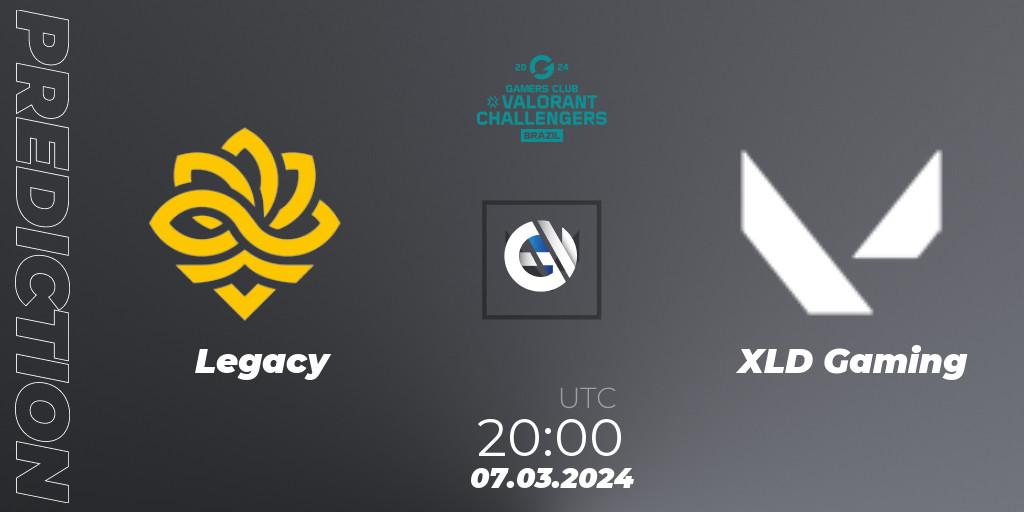 Legacy - XLD Gaming: ennuste. 07.03.2024 at 20:00, VALORANT, VALORANT Challengers Brazil 2024: Split 1