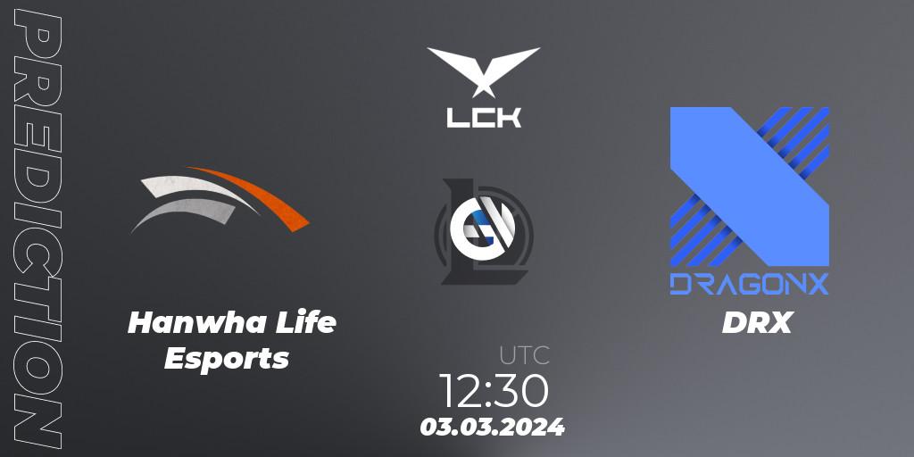 Hanwha Life Esports - DRX: ennuste. 03.03.24, LoL, LCK Spring 2024 - Group Stage