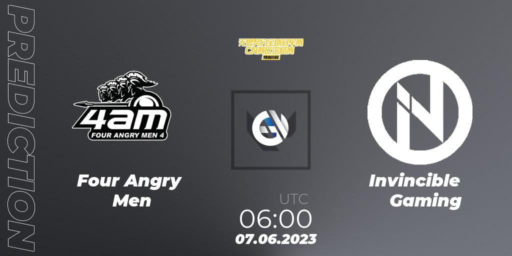 Four Angry Men - Invincible Gaming: ennuste. 07.06.23, VALORANT, VALORANT Champions Tour 2023: China Preliminaries