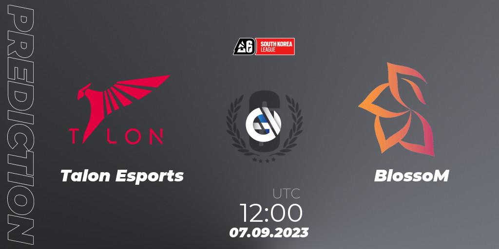 Talon Esports - BlossoM: ennuste. 07.09.2023 at 12:00, Rainbow Six, South Korea League 2023 - Stage 2