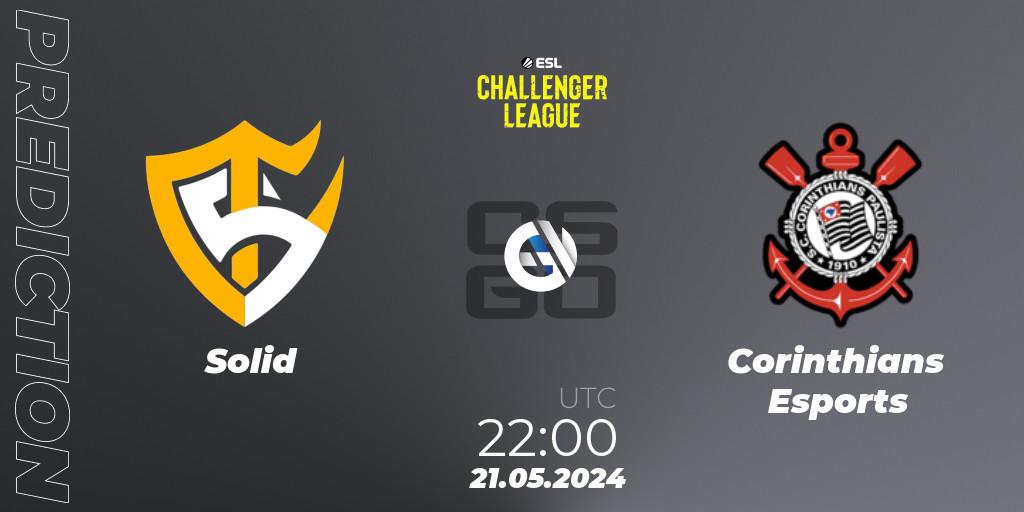 Solid - Corinthians Esports: ennuste. 21.05.2024 at 22:00, Counter-Strike (CS2), ESL Challenger League Season 47: South America
