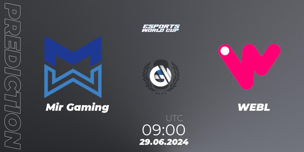 Mir Gaming - WEBL: ennuste. 29.06.2024 at 09:00, Rainbow Six, Esports World Cup 2024: South Korea CQ