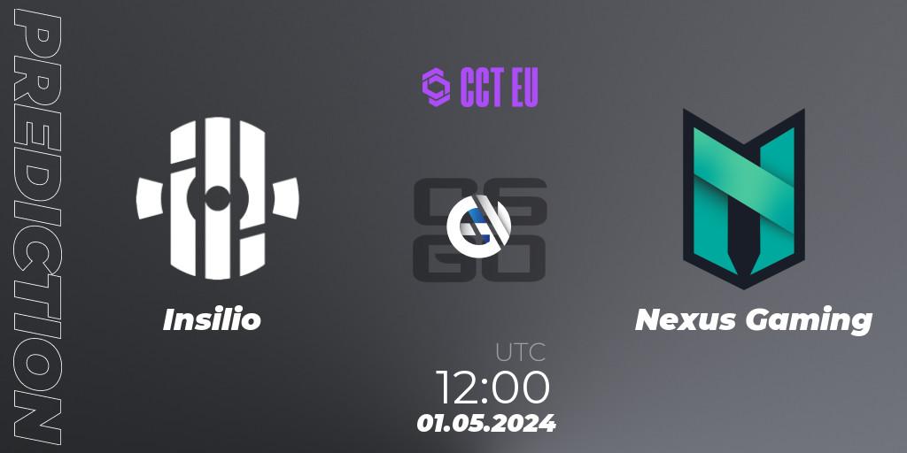 Insilio - Nexus Gaming: ennuste. 01.05.2024 at 12:00, Counter-Strike (CS2), CCT Season 2 Europe Series 2 