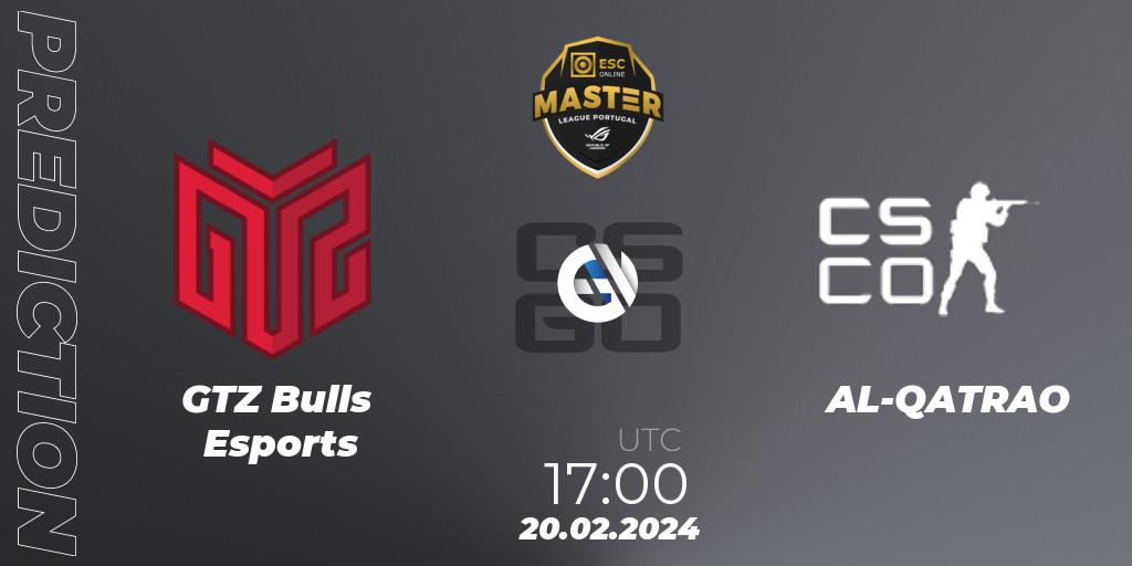 GTZ Bulls Esports - AL-QATRAO: ennuste. 20.02.24, CS2 (CS:GO), Master League Portugal Season 13: Closed Qualifier