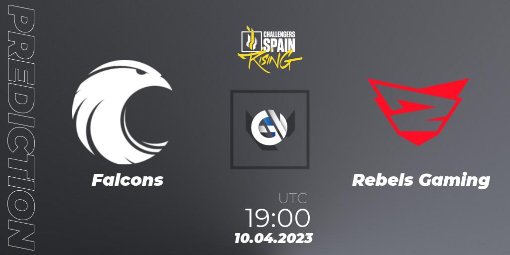 Falcons - Rebels Gaming: ennuste. 10.04.2023 at 19:55, VALORANT, VALORANT Challengers 2023 Spain: Rising Split 2