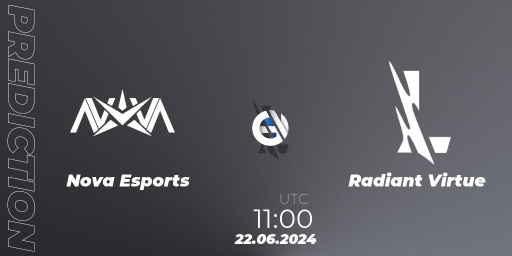 Nova Esports - Radiant Virtue: ennuste. 22.06.2024 at 11:00, Wild Rift, Wild Rift Super League Summer 2024 - 5v5 Tournament Group Stage