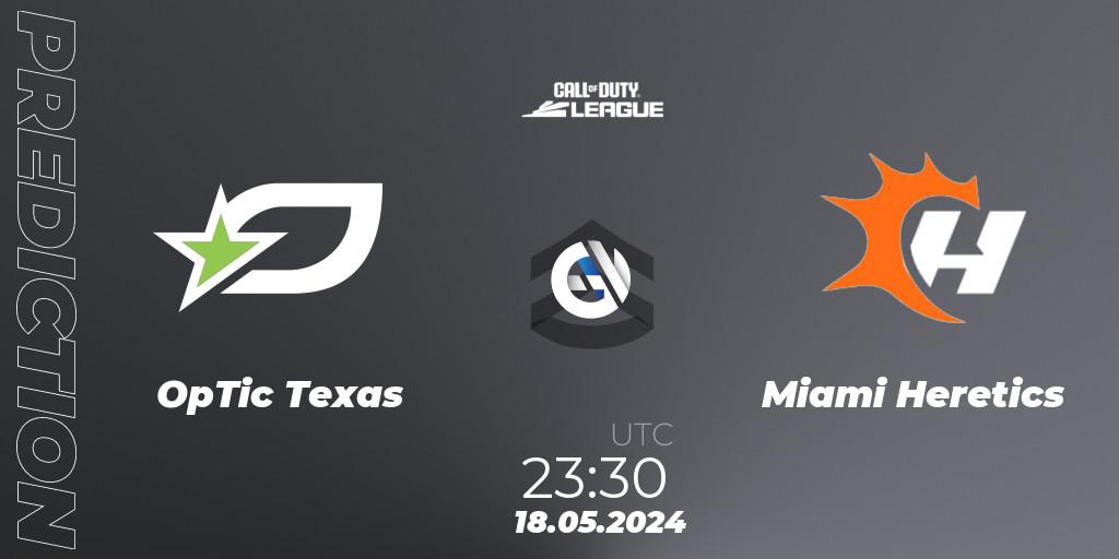OpTic Texas - Miami Heretics: ennuste. 18.05.2024 at 23:30, Call of Duty, Call of Duty League 2024: Stage 3 Major