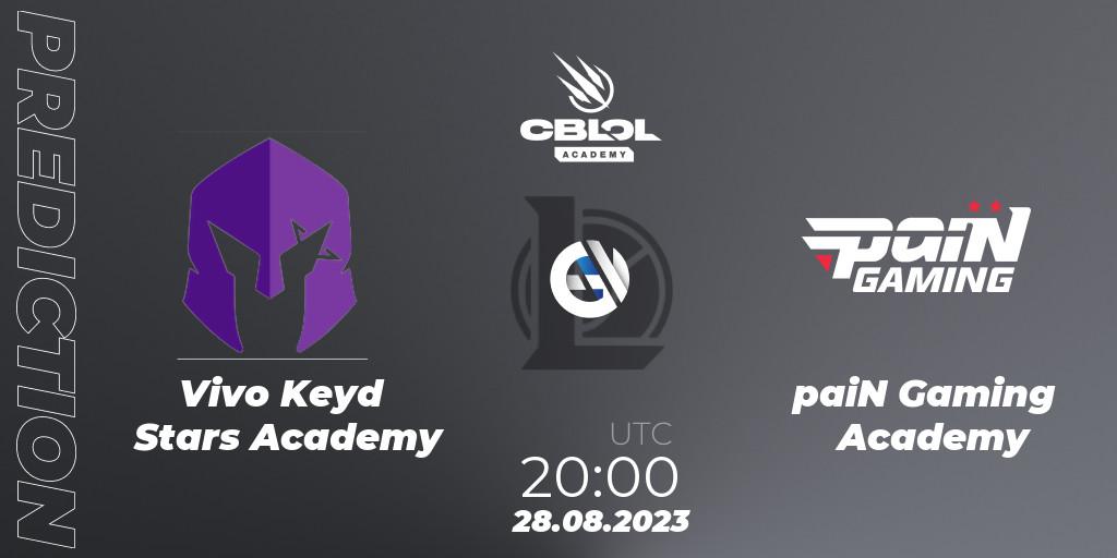 Vivo Keyd Stars Academy - paiN Gaming Academy: ennuste. 28.08.2023 at 20:00, LoL, CBLOL Academy Split 2 2023 - Playoffs