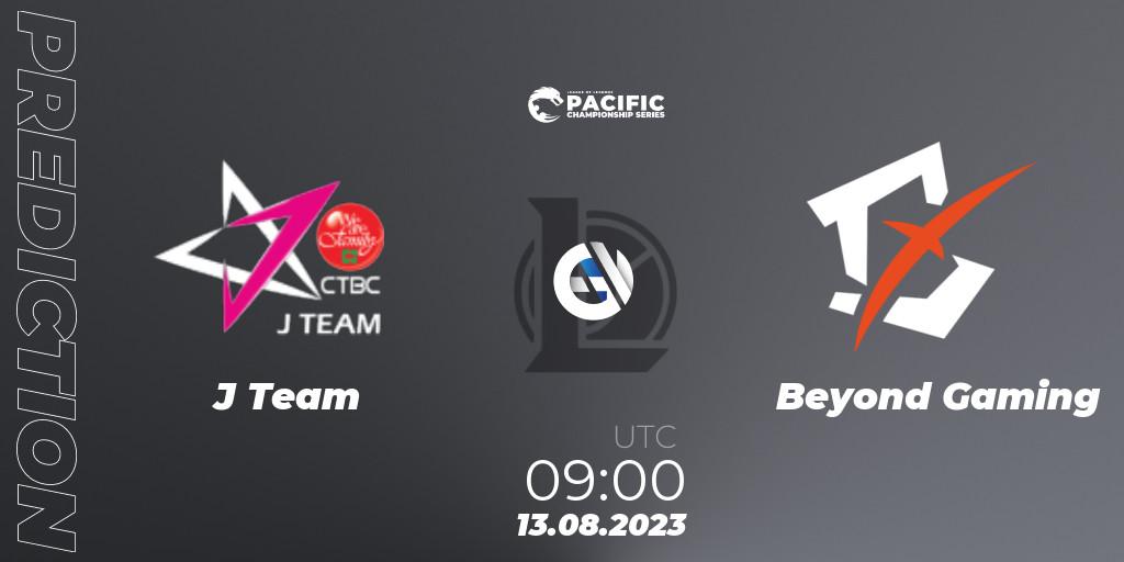 J Team - Beyond Gaming: ennuste. 13.08.2023 at 09:00, LoL, PACIFIC Championship series Playoffs