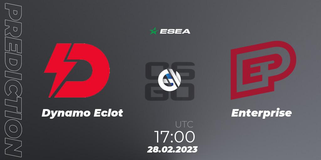 Dynamo Eclot - Enterprise: ennuste. 28.02.2023 at 17:00, Counter-Strike (CS2), ESEA Season 44: Advanced Division - Europe