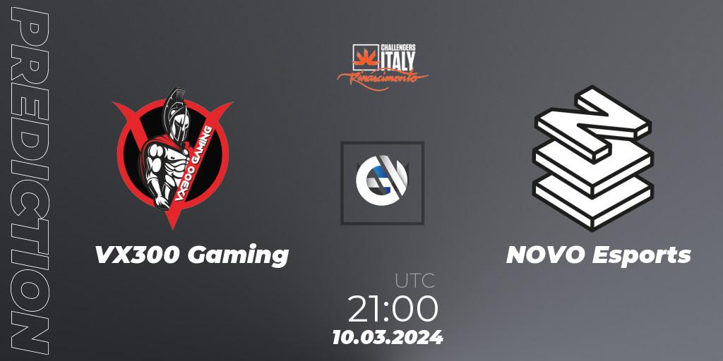 VX300 Gaming - NOVO Esports: ennuste. 10.03.2024 at 21:20, VALORANT, VALORANT Challengers 2024 Italy: Rinascimento Split 1
