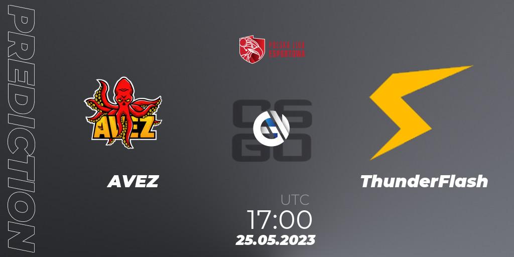 AVEZ - ThunderFlash: ennuste. 25.05.2023 at 17:00, Counter-Strike (CS2), Polish Esports League 2023 Split 2