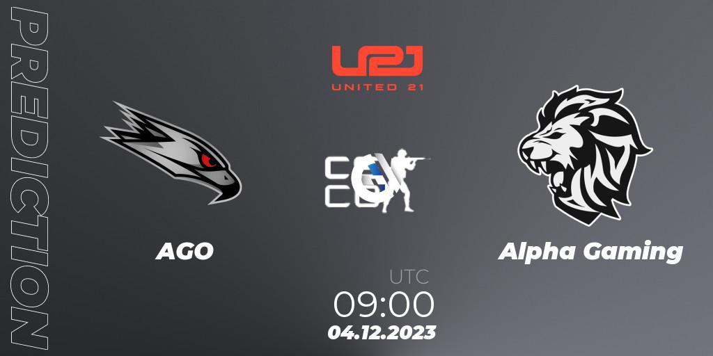 AGO - Alpha Gaming: ennuste. 04.12.23, CS2 (CS:GO), United21 Season 9