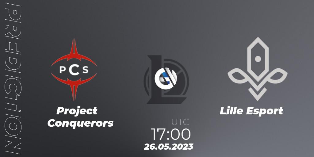 Project Conquerors - Lille Esport: ennuste. 26.05.2023 at 17:00, LoL, LFL Division 2 Summer 2023 - Group Stage
