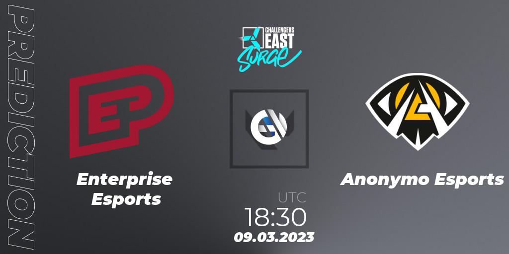 Enterprise Esports - Anonymo Esports: ennuste. 09.03.2023 at 18:30, VALORANT, VALORANT Challengers 2023 East: Surge Split 1