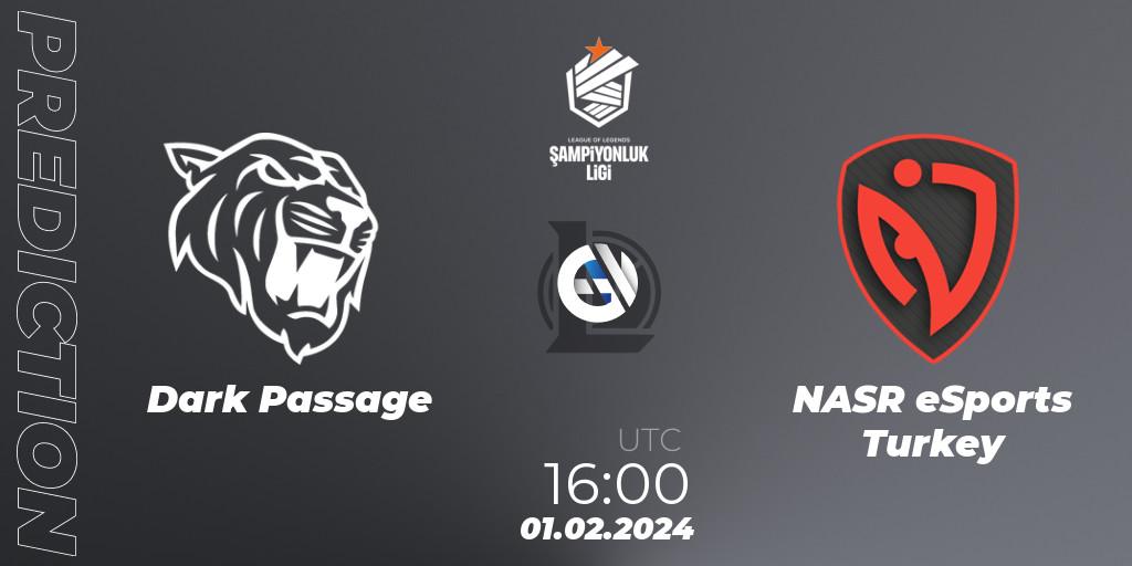 Dark Passage - NASR eSports Turkey: ennuste. 01.02.2024 at 16:00, LoL, TCL Winter 2024
