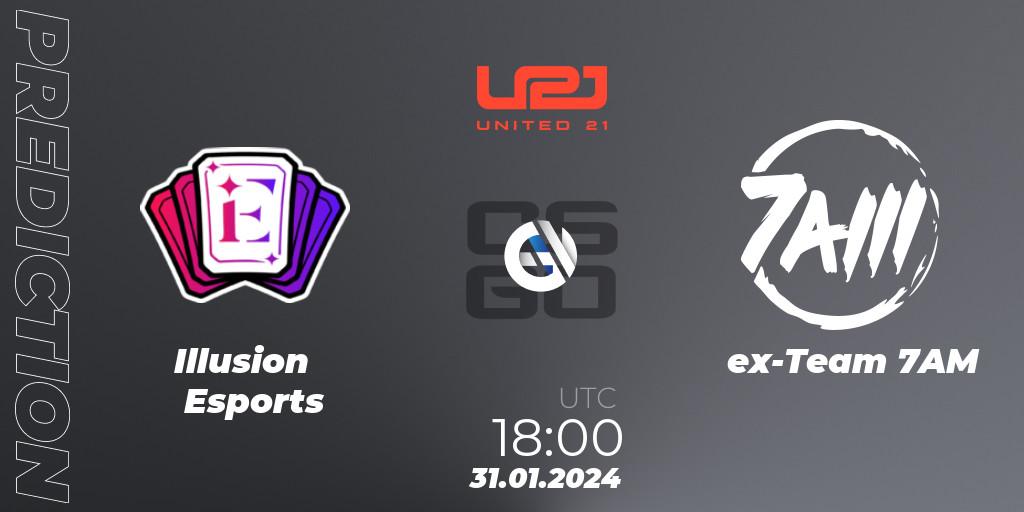 Illusion Esports - ex-Team 7AM: ennuste. 01.02.24, CS2 (CS:GO), United21 Season 10: Division 2
