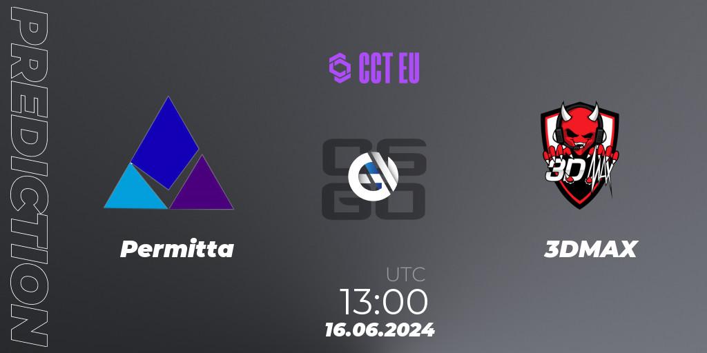 Permitta - 3DMAX: ennuste. 16.06.2024 at 13:00, Counter-Strike (CS2), CCT Season 2 Europe Series 5