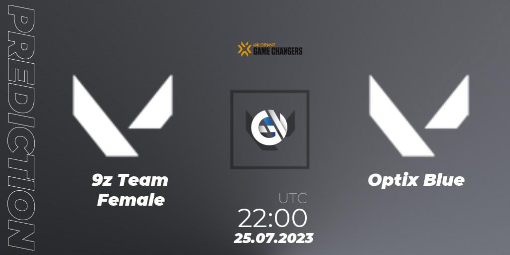 9z Team Female - Optix Blue: ennuste. 25.07.2023 at 22:00, VALORANT, VCT 2023: Game Changers Latin America South