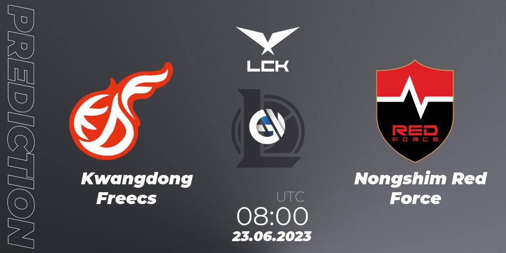 Kwangdong Freecs - Nongshim Red Force: ennuste. 23.06.2023 at 08:00, LoL, LCK Summer 2023 Regular Season