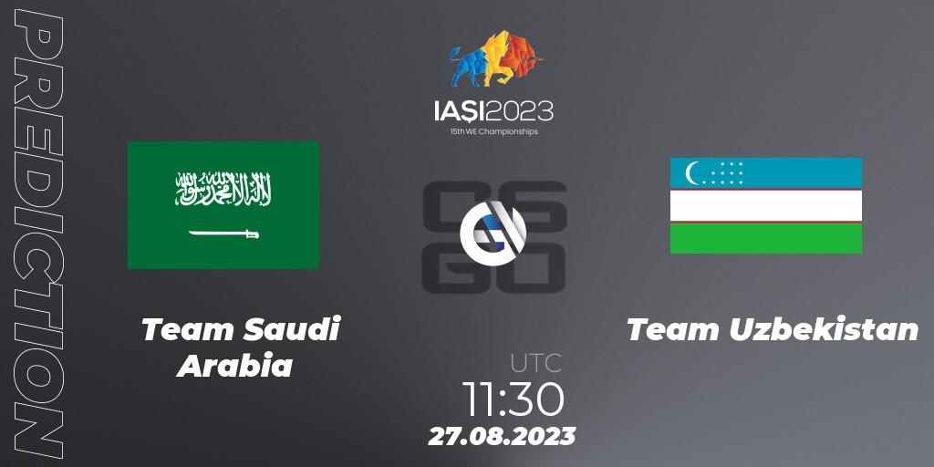 Team Saudi Arabia - Team Uzbekistan: ennuste. 27.08.2023 at 16:10, Counter-Strike (CS2), IESF World Esports Championship 2023