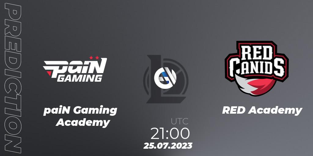 paiN Gaming Academy - RED Academy: ennuste. 25.07.23, LoL, CBLOL Academy Split 2 2023 - Group Stage