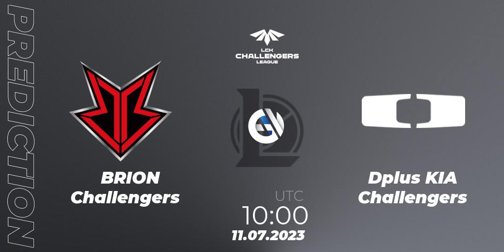 BRION Challengers - Dplus KIA Challengers: ennuste. 11.07.2023 at 12:00, LoL, LCK Challengers League 2023 Summer - Group Stage