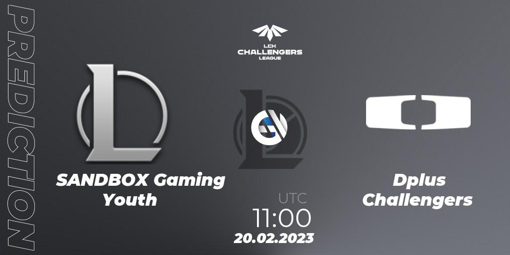 SANDBOX Gaming Youth - Dplus Challengers: ennuste. 20.02.2023 at 10:00, LoL, LCK Challengers League 2023 Spring