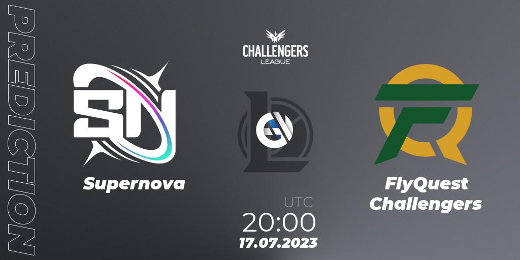 Supernova - FlyQuest Challengers: ennuste. 17.07.2023 at 20:00, LoL, North American Challengers League 2023 Summer - Group Stage