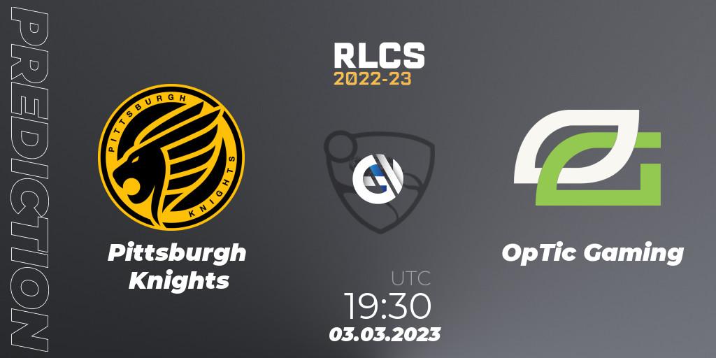 Pittsburgh Knights - OpTic Gaming: ennuste. 03.03.23, Rocket League, RLCS 2022-23 - Winter: North America Regional 3 - Winter Invitational
